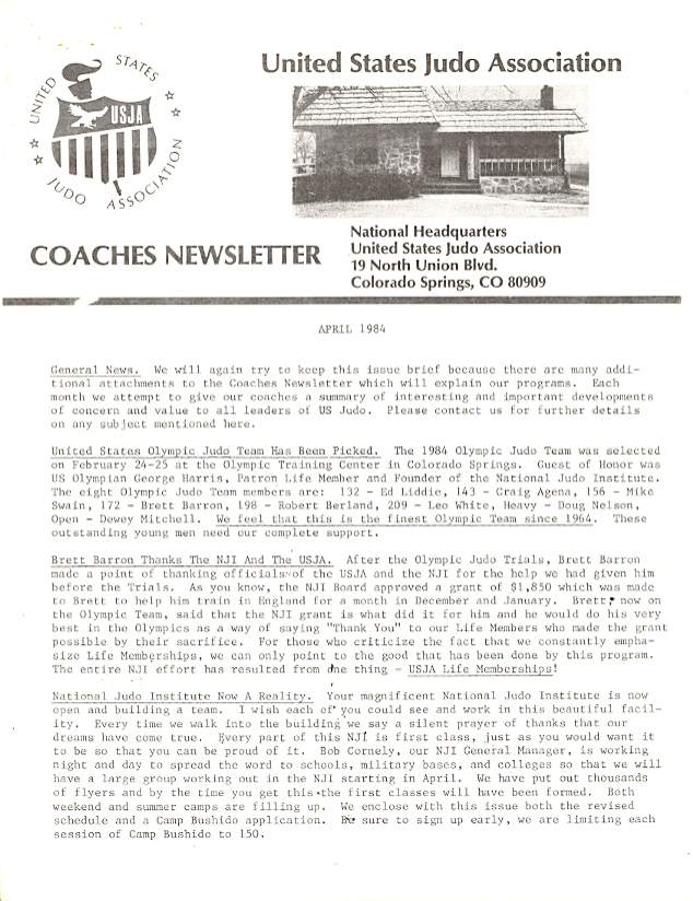 04/84 USJA Coach Newsletter